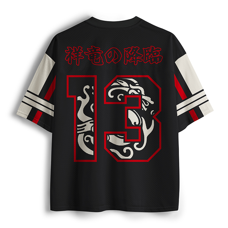 Tokyo-Tiger Auspicious Dragon Mesh Jersey