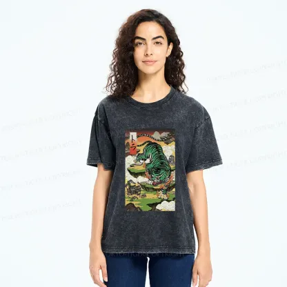Tokyo-Tiger Fierce Tiger Washed T-Shirt