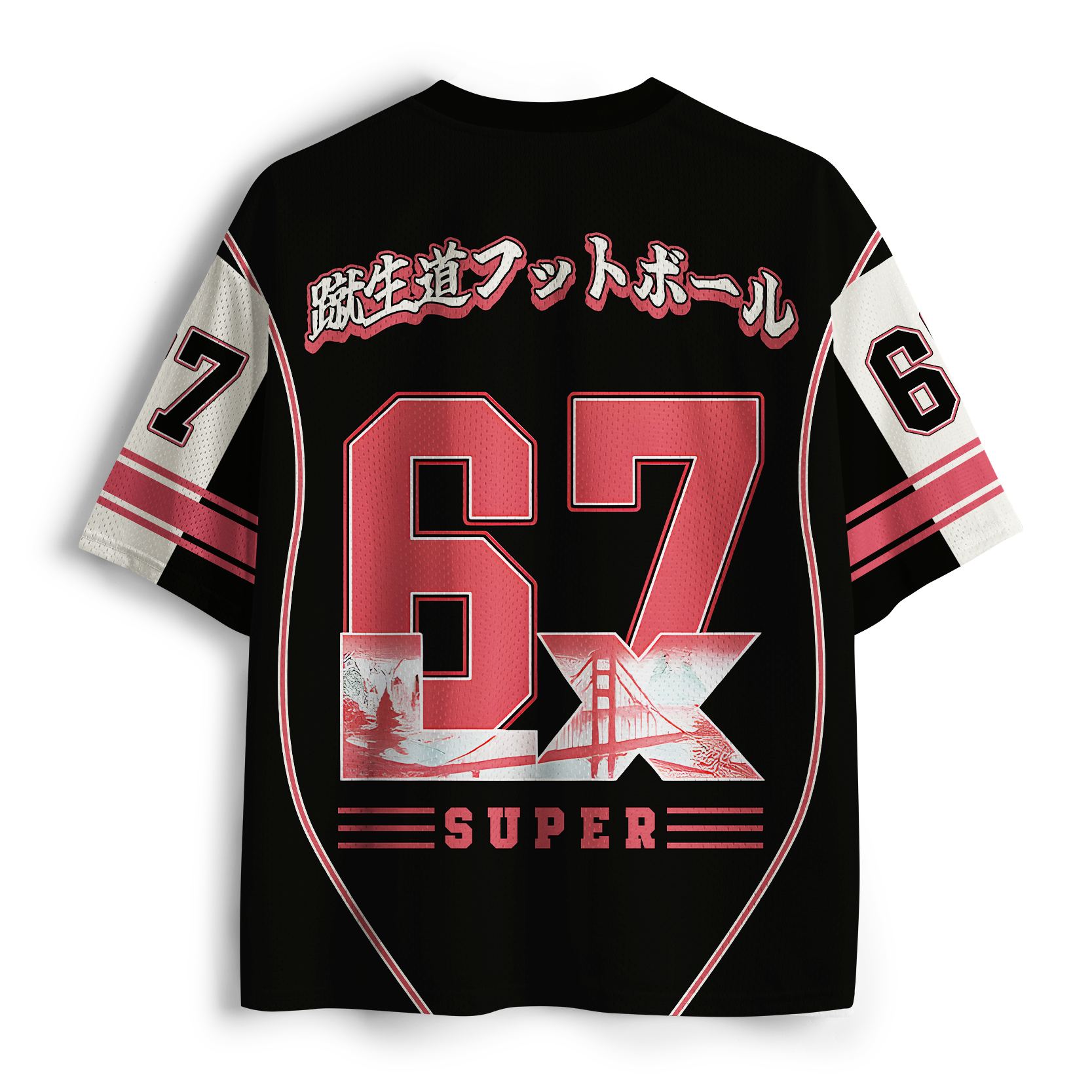 Tokyo-Tiger Ronin Neko: The Great Wave Mesh Jersey