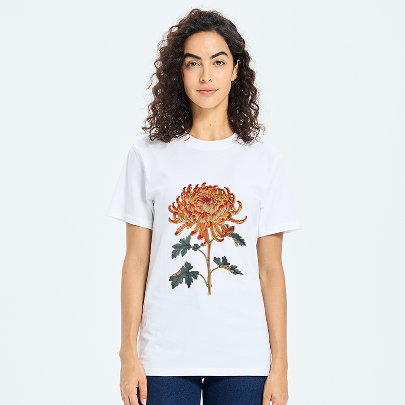 Tokyo-Tiger Japanese Chrysanthemum Flower Classic T-Shirt