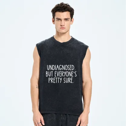 Tokyo-Tiger Self-diagnosed Illness Funny Washed Tank