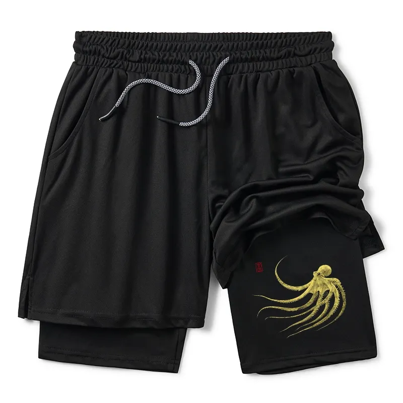 Tokyo-Tiger Retro Octopus Japanese Training Shorts Sale