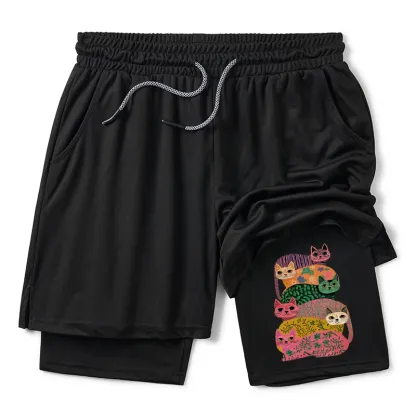 Tokyo-Tiger Colorful Cats Training Shorts