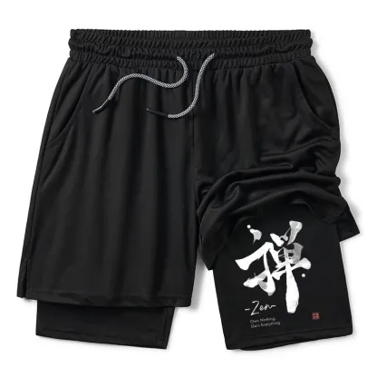 Tokyo-Tiger Zen Texts Training Shorts
