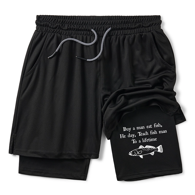 Tokyo-Tiger Man Eat Fish Meme Training Shorts