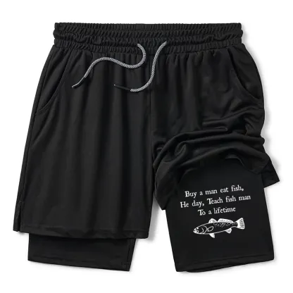 Tokyo-Tiger Man Eat Fish Meme Training Shorts
