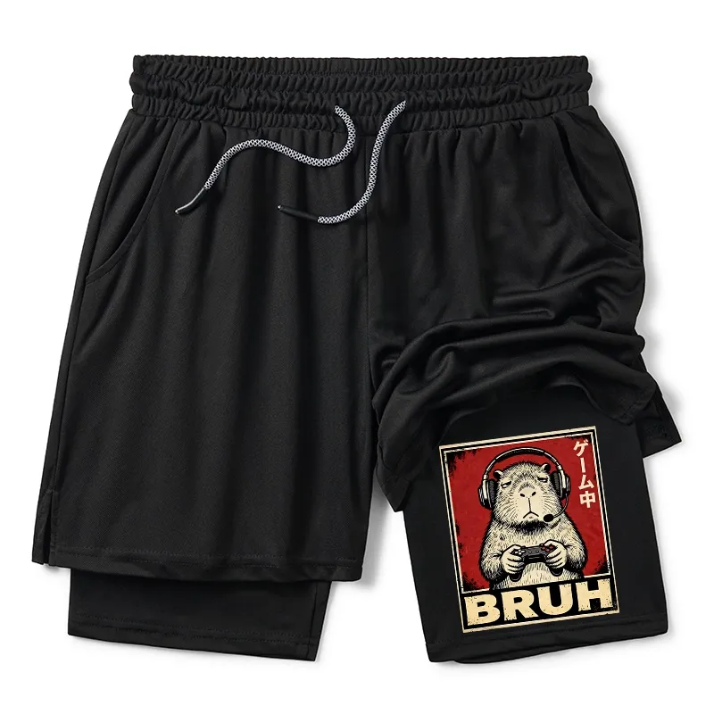 Tokyo-Tiger Funny Capybara Playing Games Training Shorts Sale