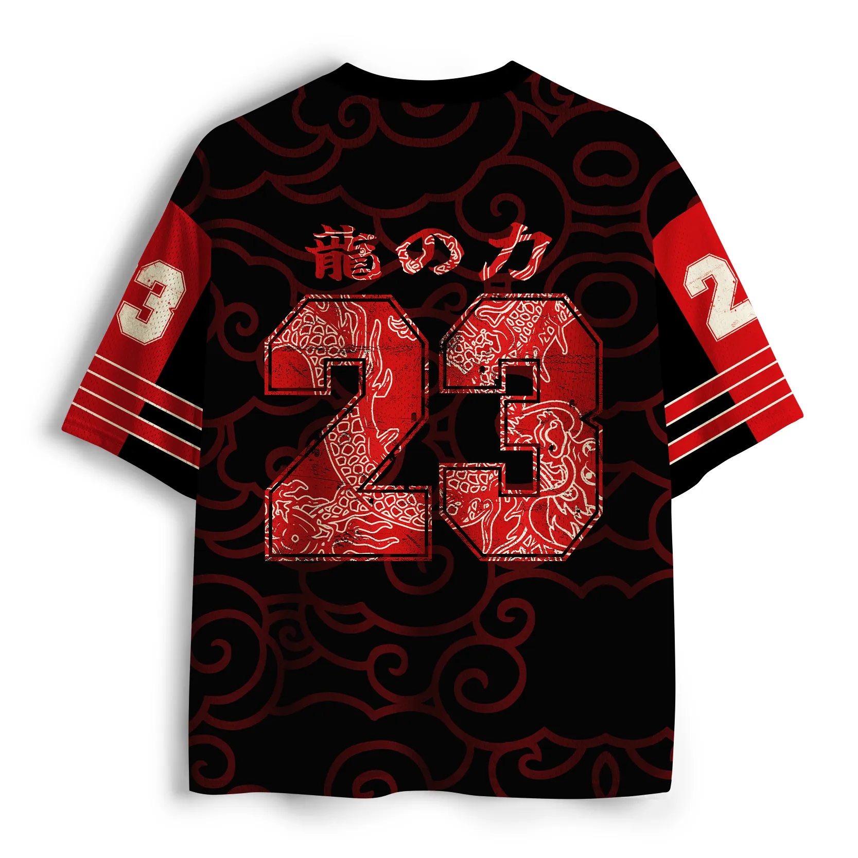 Tokyo-Tiger Auspicious Dragon Cloud Mesh Jersey