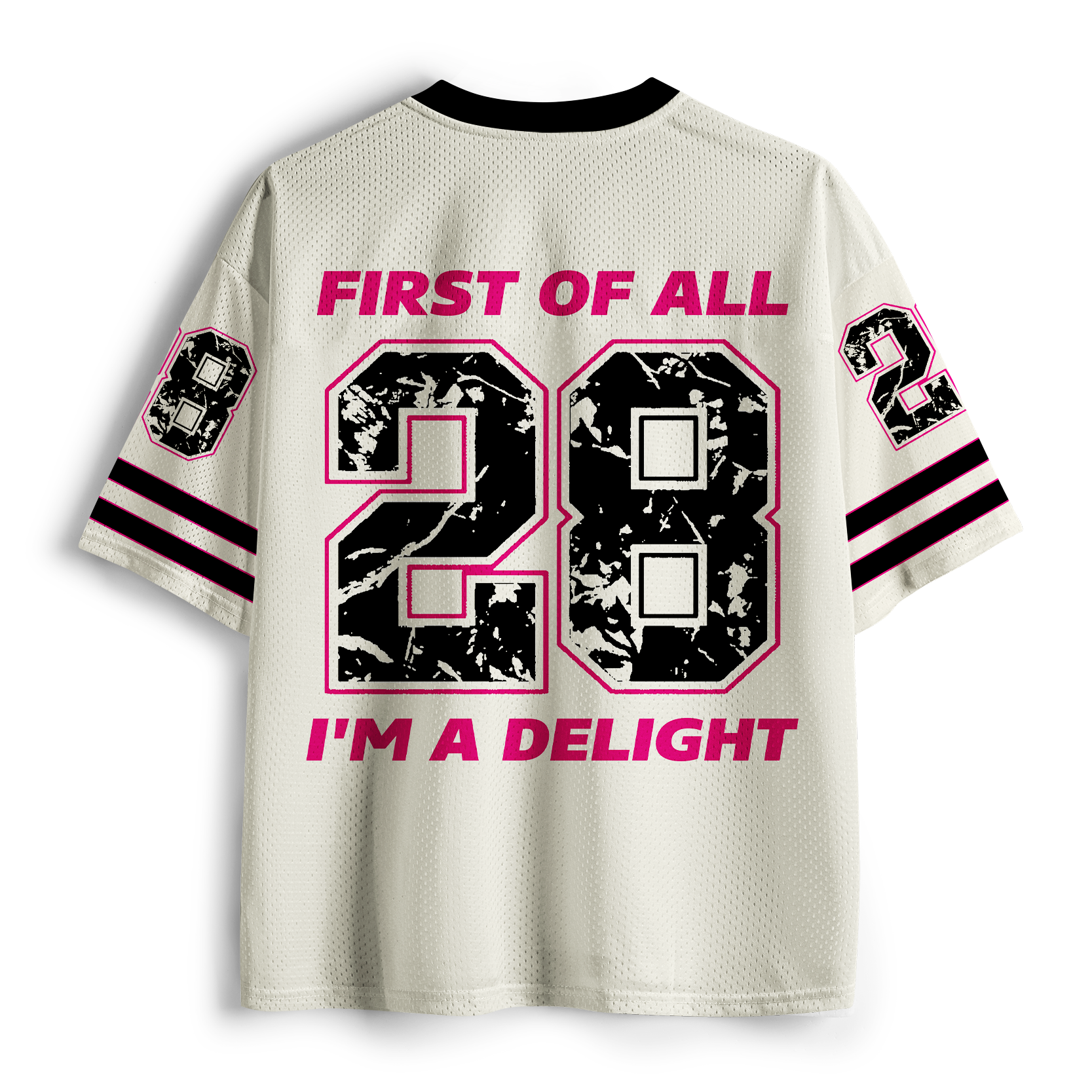 Tokyo-Tiger Delightful Chaos: Black Cat Mesh Jersey