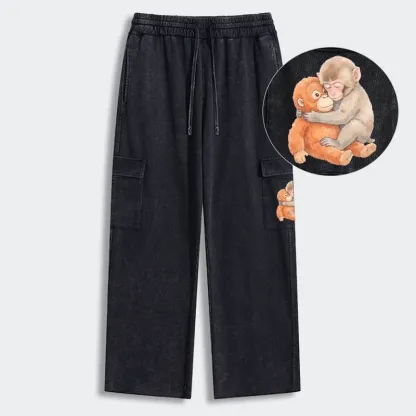Tokyo-Tiger Poor Punch Washed Utility Sweatpants
