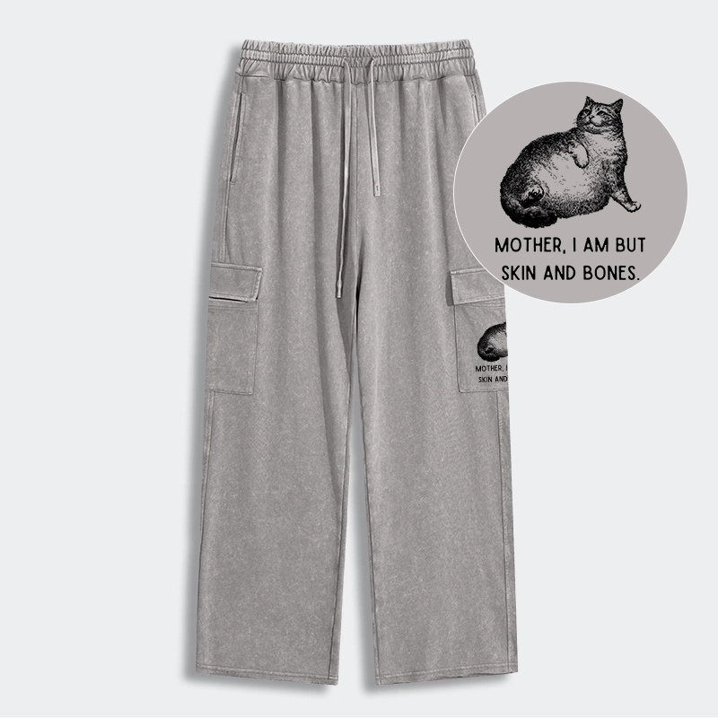 Tokyo-Tiger Skin & Bones Cat Washed Utility Sweatpants