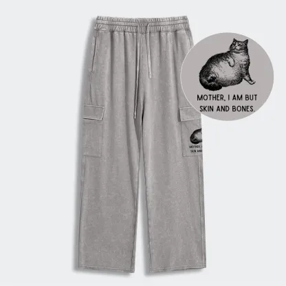 Tokyo-Tiger Skin & Bones Cat Washed Utility Sweatpants