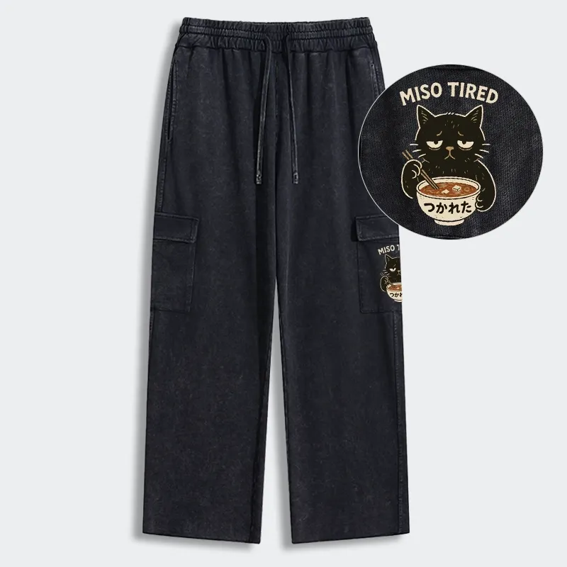 Tokyo-Tiger  I’m So Tired Washed Utility Sweatpants