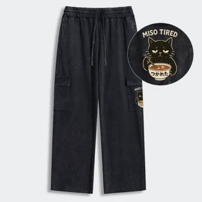Tokyo-Tiger  I’m So Tired Washed Utility Sweatpants