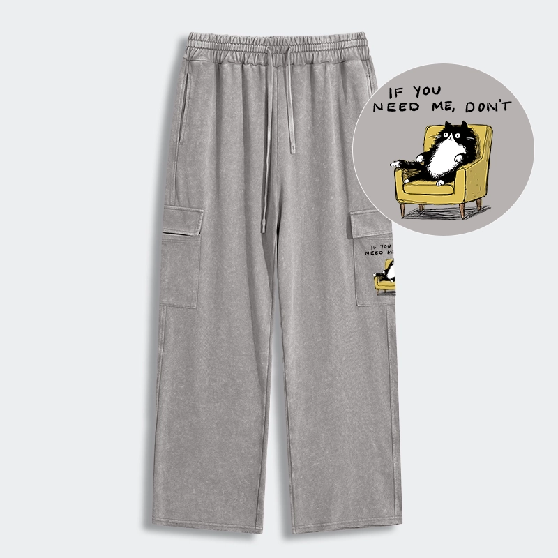 Tokyo-Tiger Unavailable Cat Washed Utility Sweatpants