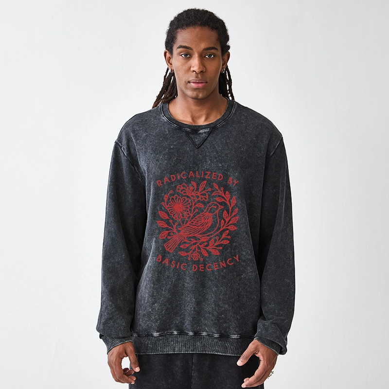 Tokyo-Tiger Pigeon That Was Moved Washed Terry Sweatshirt