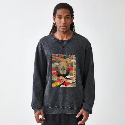 Tokyo-Tiger Am I Too Lovable? Washed Terry Sweatshirt