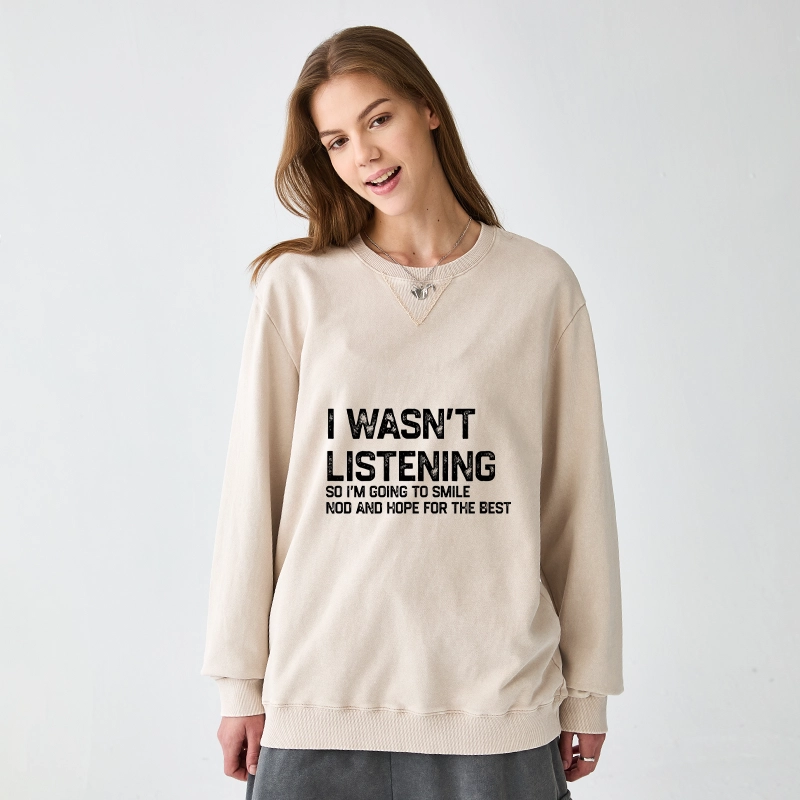 Tokyo-Tiger Indifferent To Everything Washed Terry Sweatshirt
