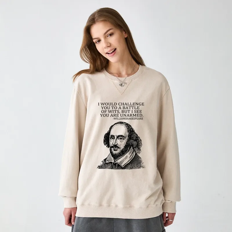 Tokyo-Tiger Your Intelligence Is Inferior To Mine Washed Terry Sweatshirt