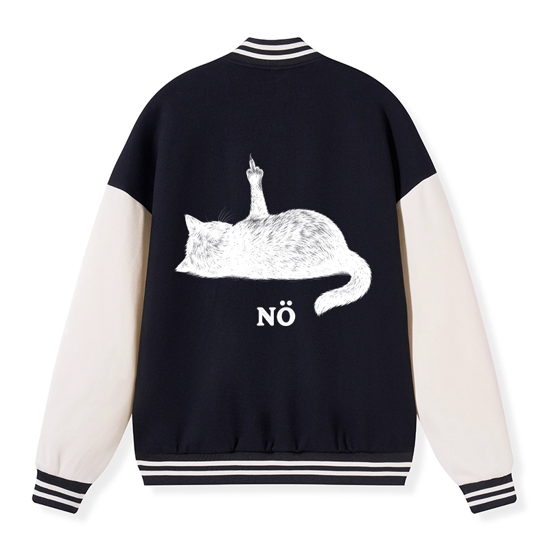 Tokyo-Tiger Cat Refused Embroidery Varsity Jacket