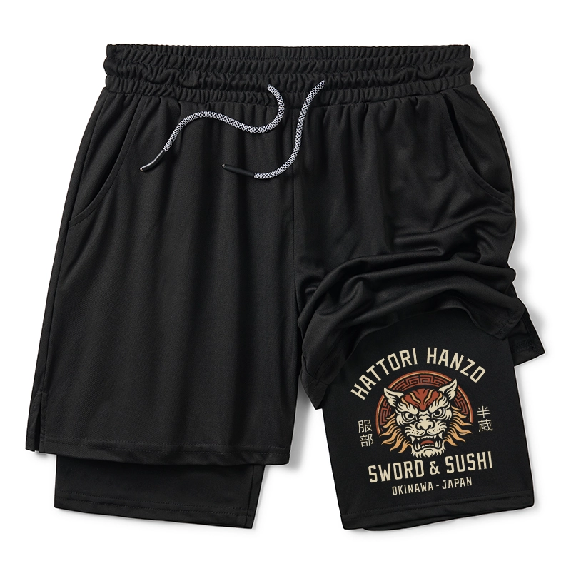 Tokyo-Tiger Hattori Lion Japanese Samurai Training Shorts