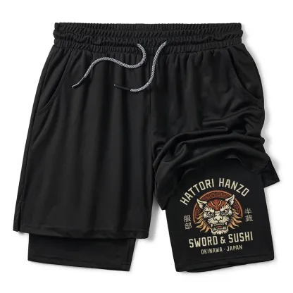 Tokyo-Tiger Hattori Lion Japanese Samurai Training Shorts