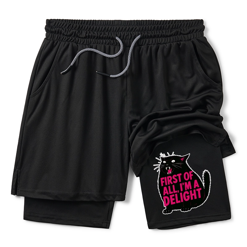 Tokyo-Tiger Roaring Black Cat Training Shorts
