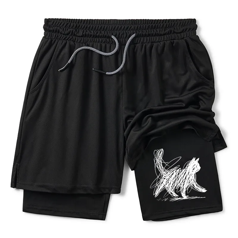 Tokyo-Tiger Minimalist Cat Art Training Shorts Sale