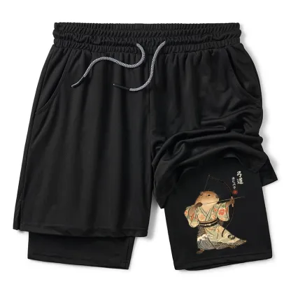 Tokyo-Tiger Capybara Archery Training Shorts