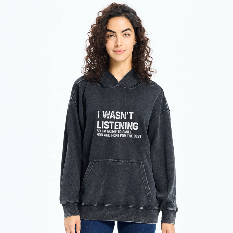Tokyo-Tiger Indifferent To Everything Washed Hoodie