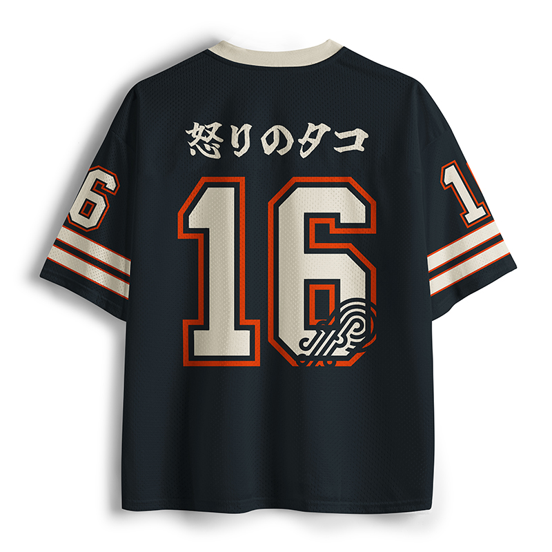Tokyo-Tiger Octopus In The Waves Mesh Jersey