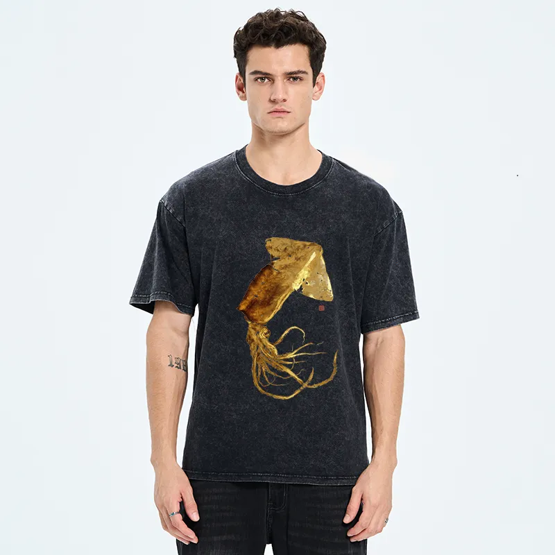 Tokyo-Tiger Golden Squid Washed T-Shirt