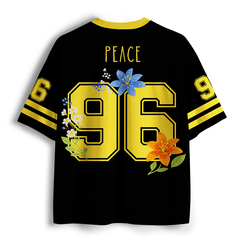 Tokyo-Tiger Let Peace Bloom Mesh Jersey