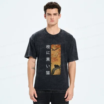 Tokyo-Tiger Vintage Japan Cat Washed T-Shirt