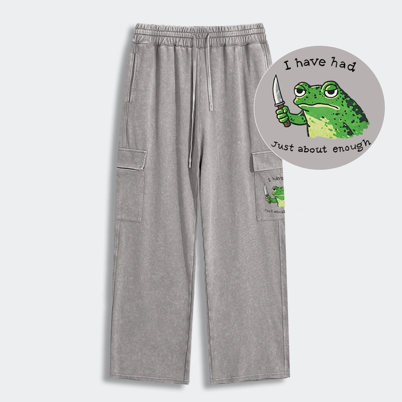 Tokyo-Tiger Impatient Frog Washed Utility Sweatpants