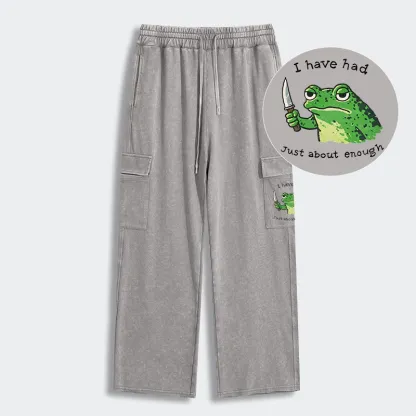 Tokyo-Tiger Impatient Frog Washed Utility Sweatpants