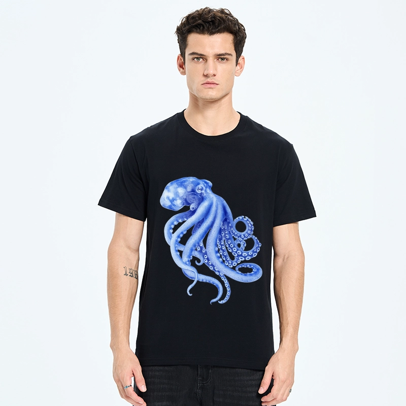 Tokyo-Tiger Retro Blue Octopus Classic T-Shirt