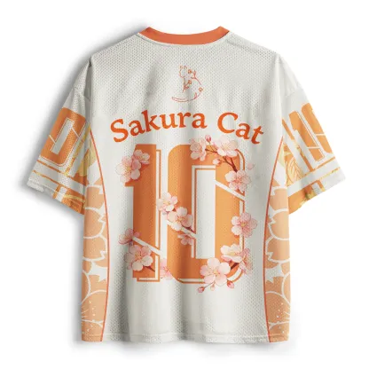 Tokyo-Tiger Sakura Bloom Feline Mesh Jersey
