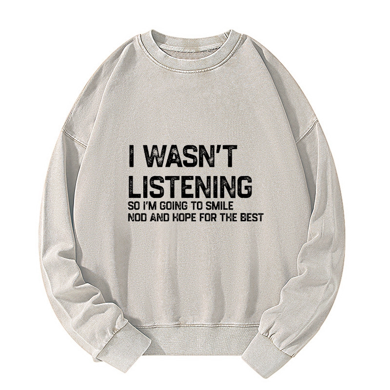 Tokyo-Tiger Indifferent To Everything Washed Sweatshirt