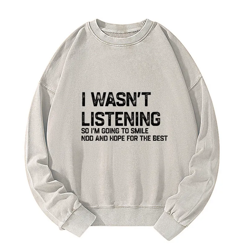 Tokyo-Tiger Indifferent To Everything Washed Sweatshirt