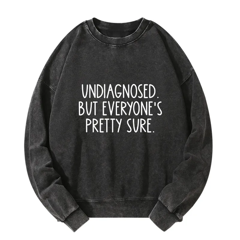 Tokyo-Tiger Self-diagnosed Illness Funny Washed Sweatshirt