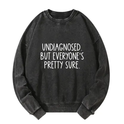 Tokyo-Tiger Self-diagnosed Illness Funny Washed Sweatshirt