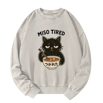 Tokyo-Tiger I’m So Tired Washed Sweatshirt