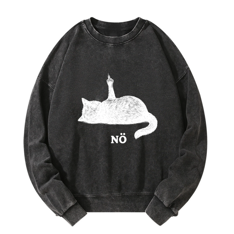 Tokyo-Tiger Cat Refused Washed Sweatshirt