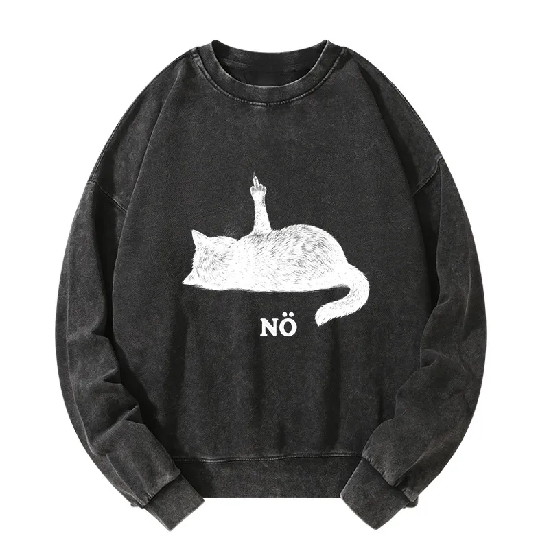 Tokyo-Tiger Cat Refused Washed Sweatshirt