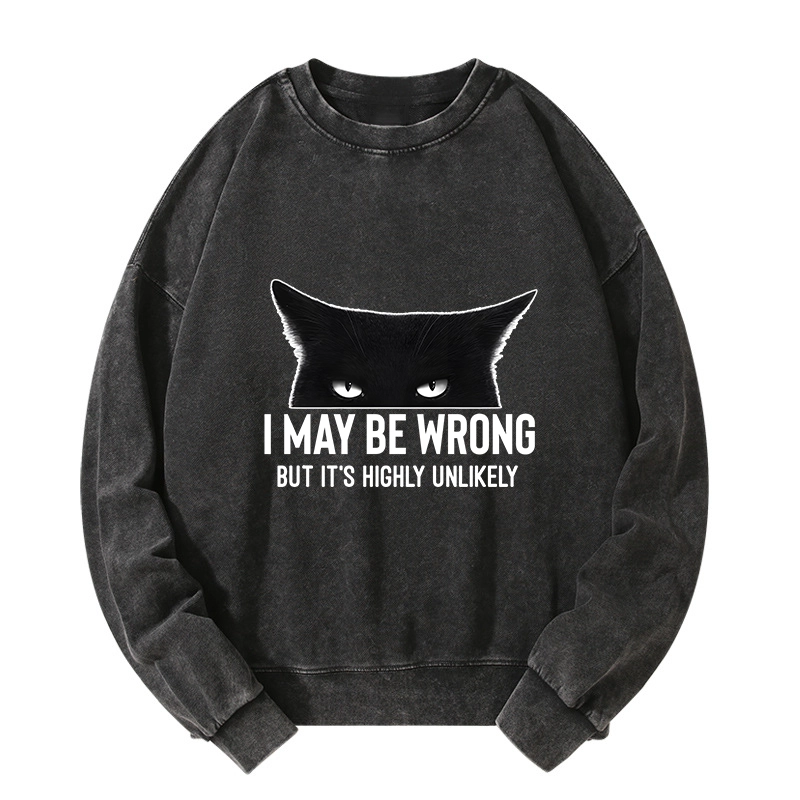 Tokyo-Tiger Cat Can Do No Wrong Washed Sweatshirt