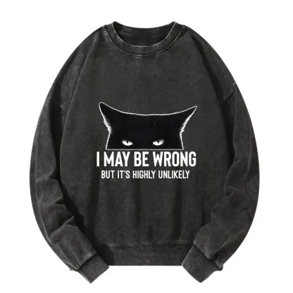 Tokyo-Tiger Cat Can Do No Wrong Washed Sweatshirt