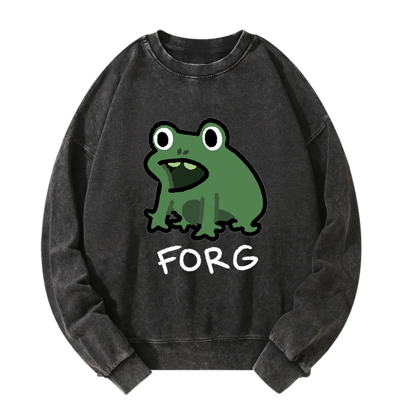 Tokyo-Tiger Funny Forg Japan Washed Sweatshirt