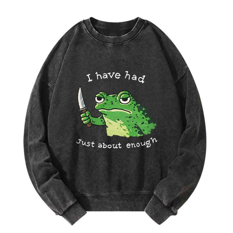 Tokyo-Tiger Impatient Frog Washed Sweatshirt Sale