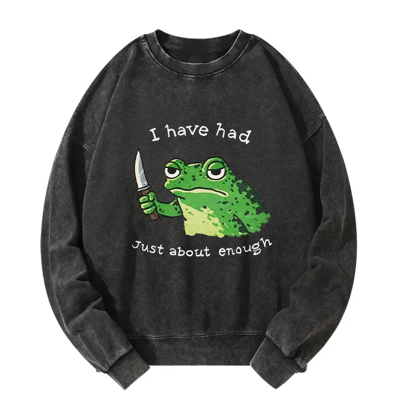 Tokyo-Tiger Impatient Frog Washed Sweatshirt
